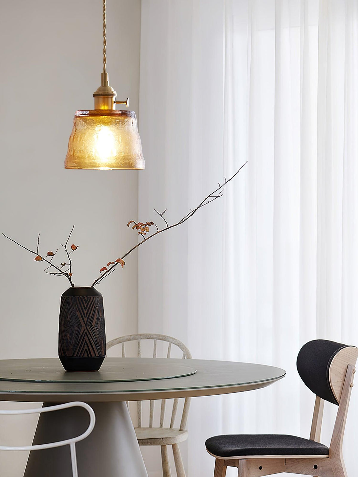 Lioreraya hanglamp van koper glas voor eetkamer