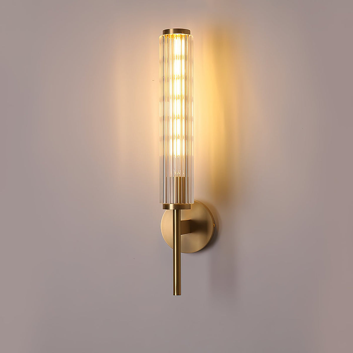 Faylen Premium Lineaire wandlamp van messing en glas