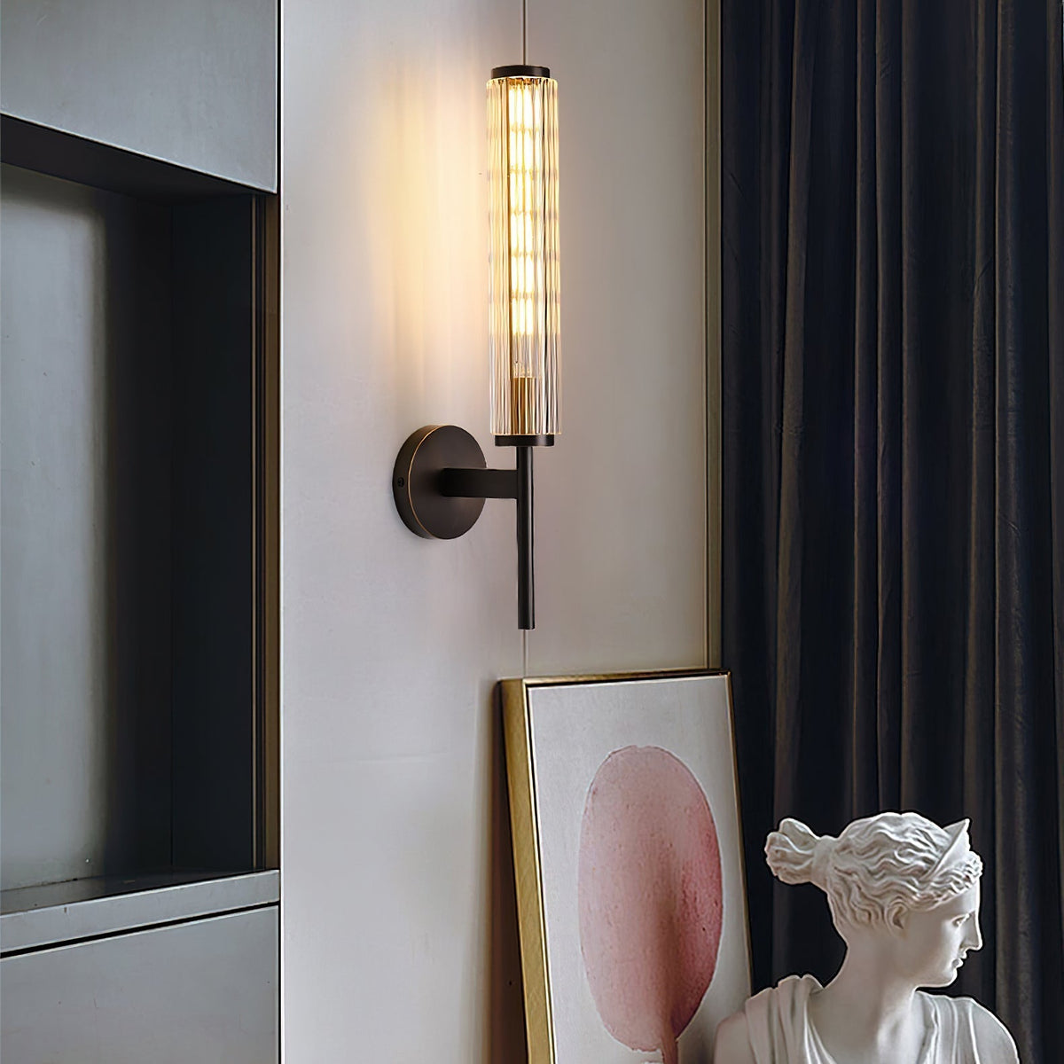 Faylen Premium Lineaire wandlamp van messing en glas