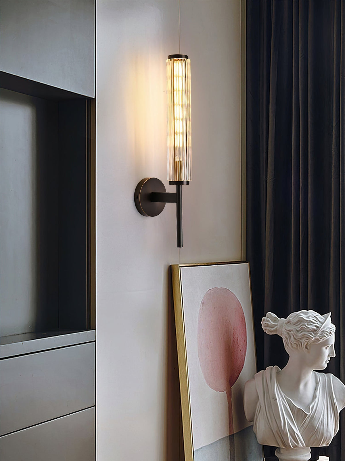Faylen Premium Lineaire wandlamp van messing en glas