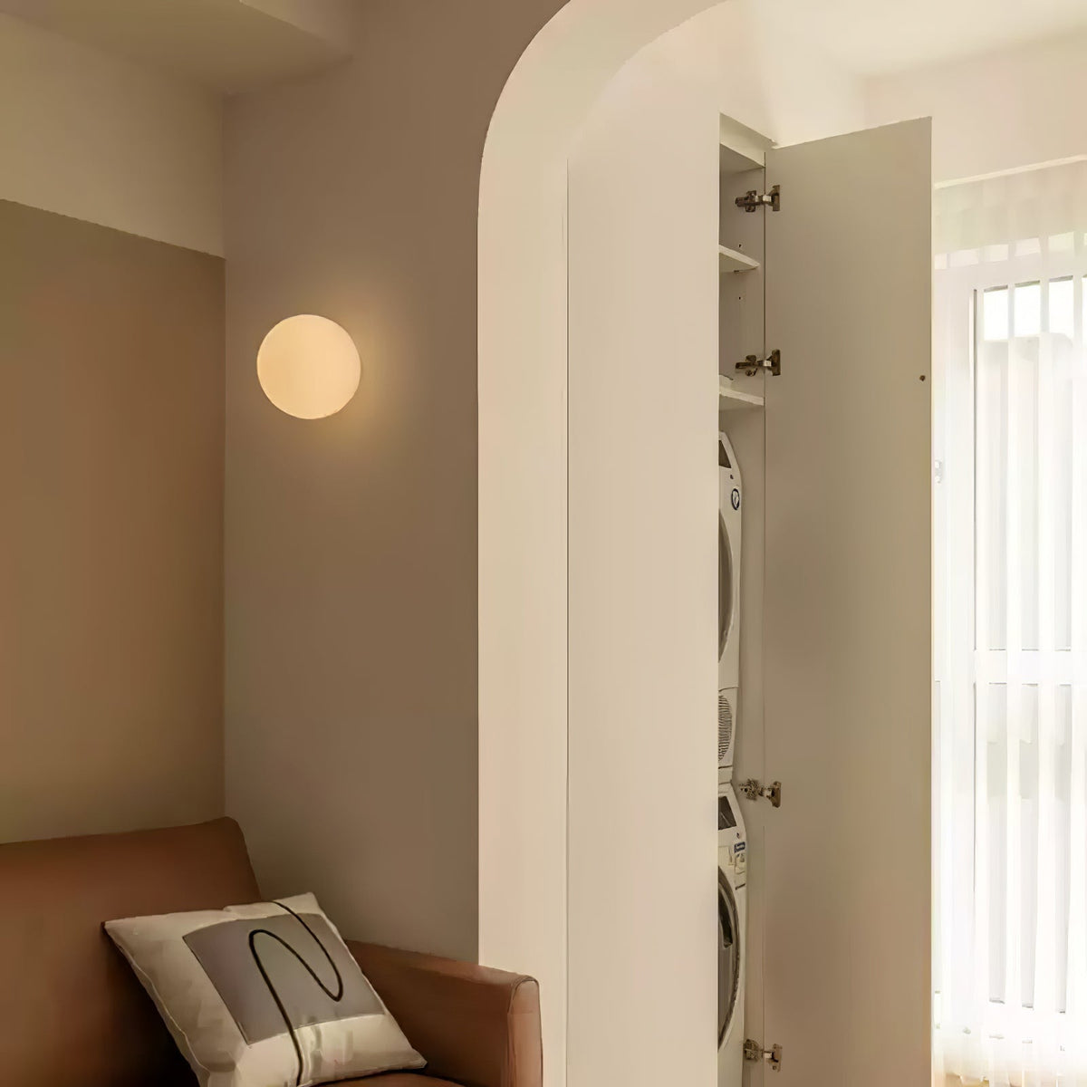 Celorira Moderne minimalistische mini-orb wandlamp van glas