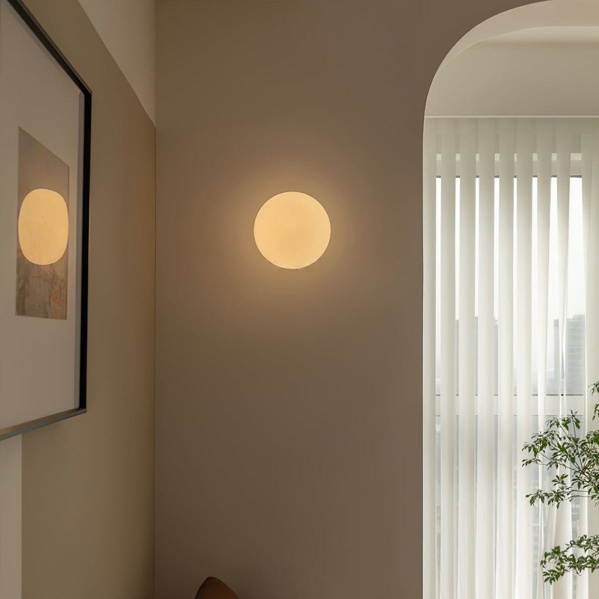 Celorira Moderne minimalistische mini-orb wandlamp van glas