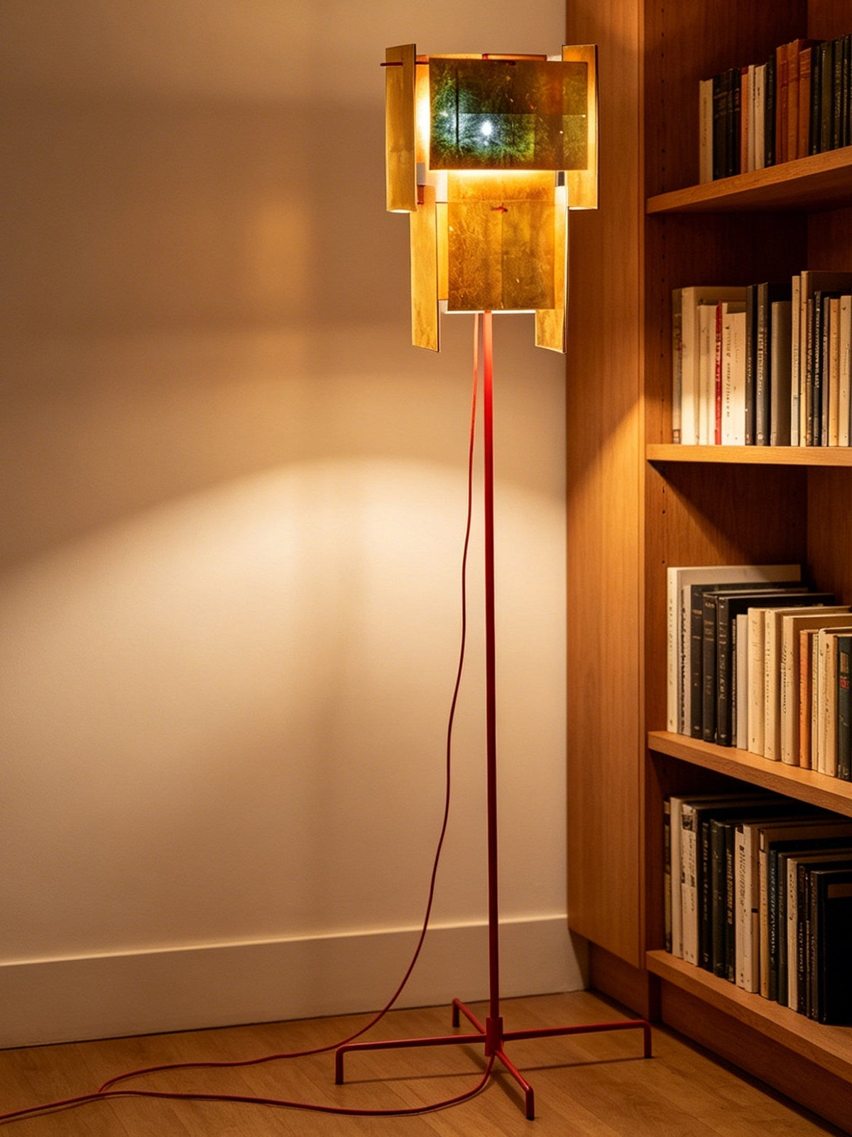Marcelline vloerlamp in goudkleurige afwerking