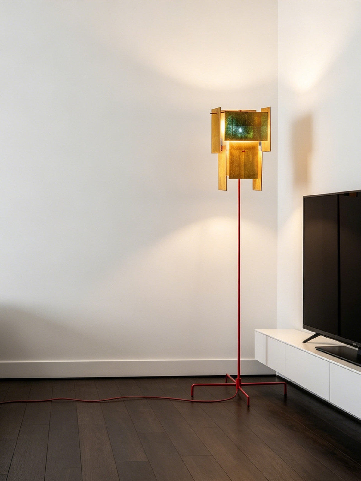 Marcelline vloerlamp in goudkleurige afwerking