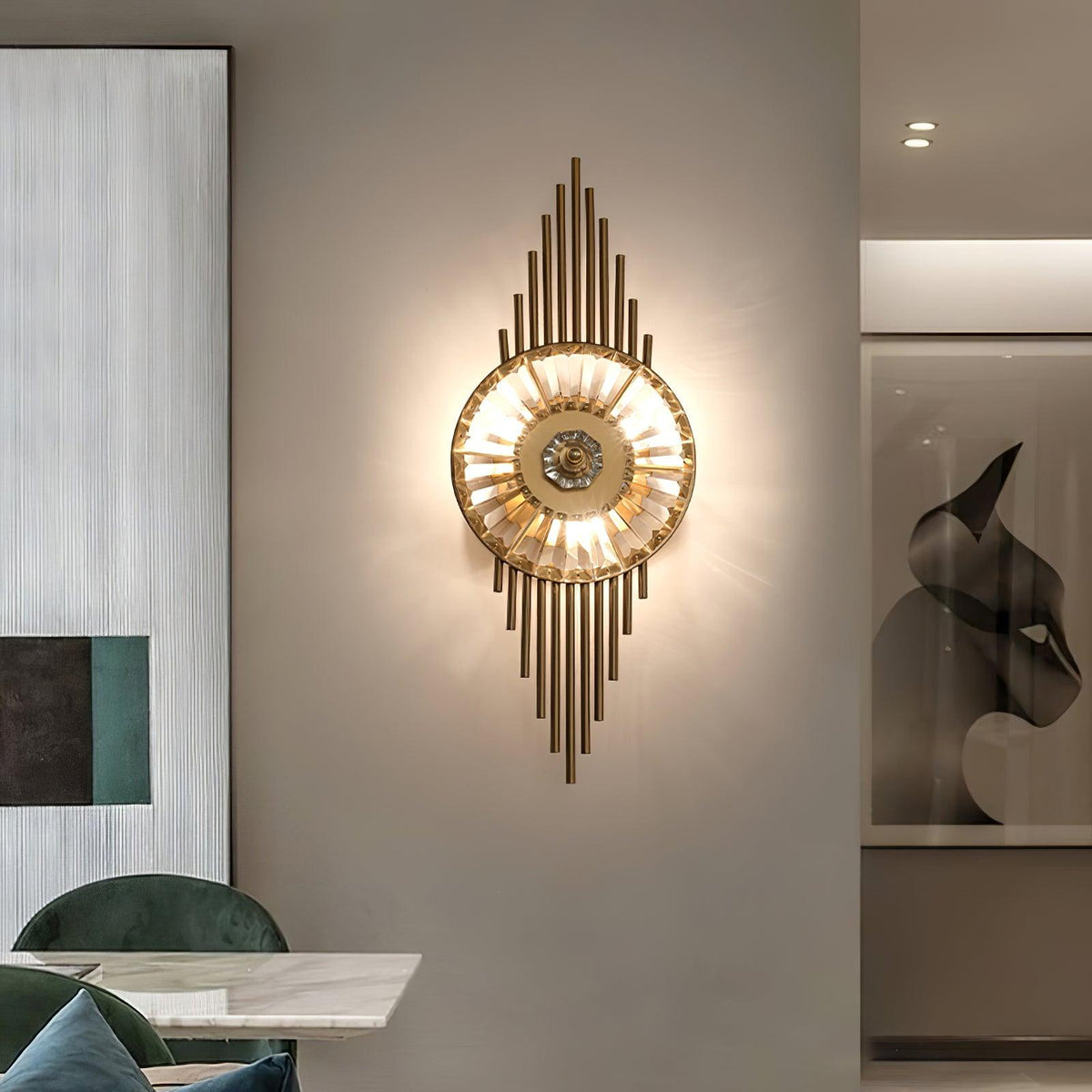 Cilirel Postmodern Luxe Goud Kristal wandlamp