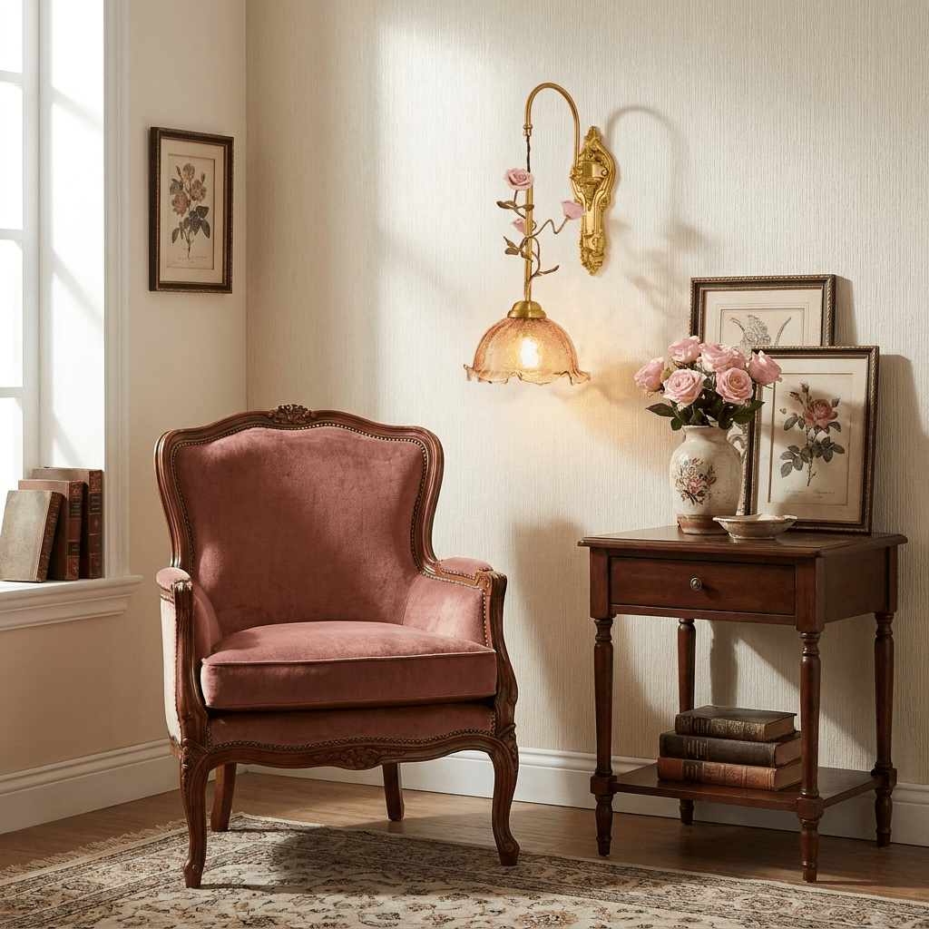 Clarisse Goud & Roze wandlamp