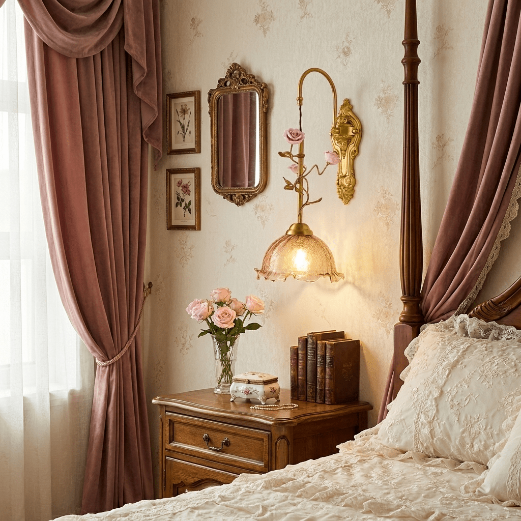 Clarisse Goud & Roze wandlamp