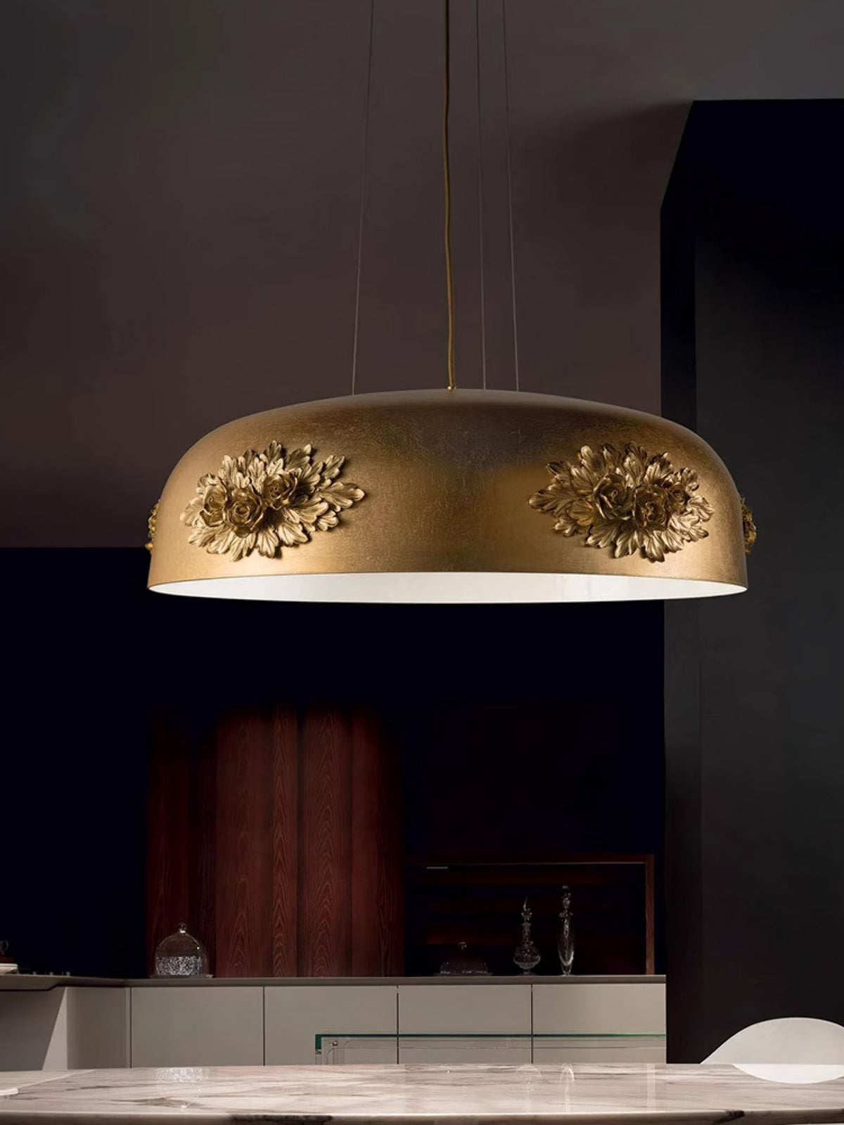 Zesolila Traditionele kunst hanglamp van goudkleurig metaal