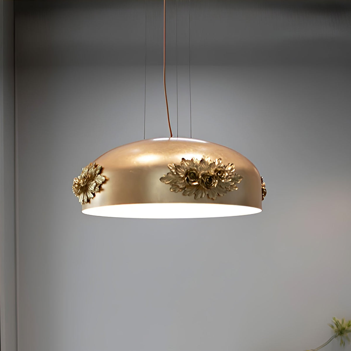 Zesolila Traditionele kunst hanglamp van goudkleurig metaal