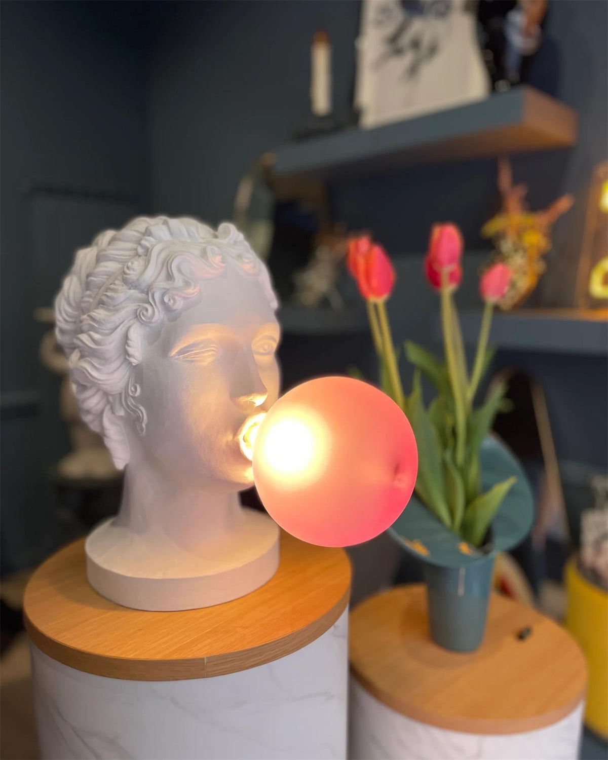 Aurrinel sculpturale tafellamp van hars