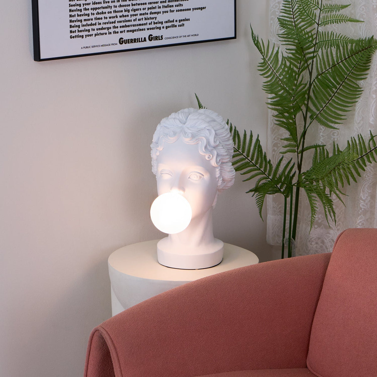 Aurrinel sculpturale tafellamp van hars