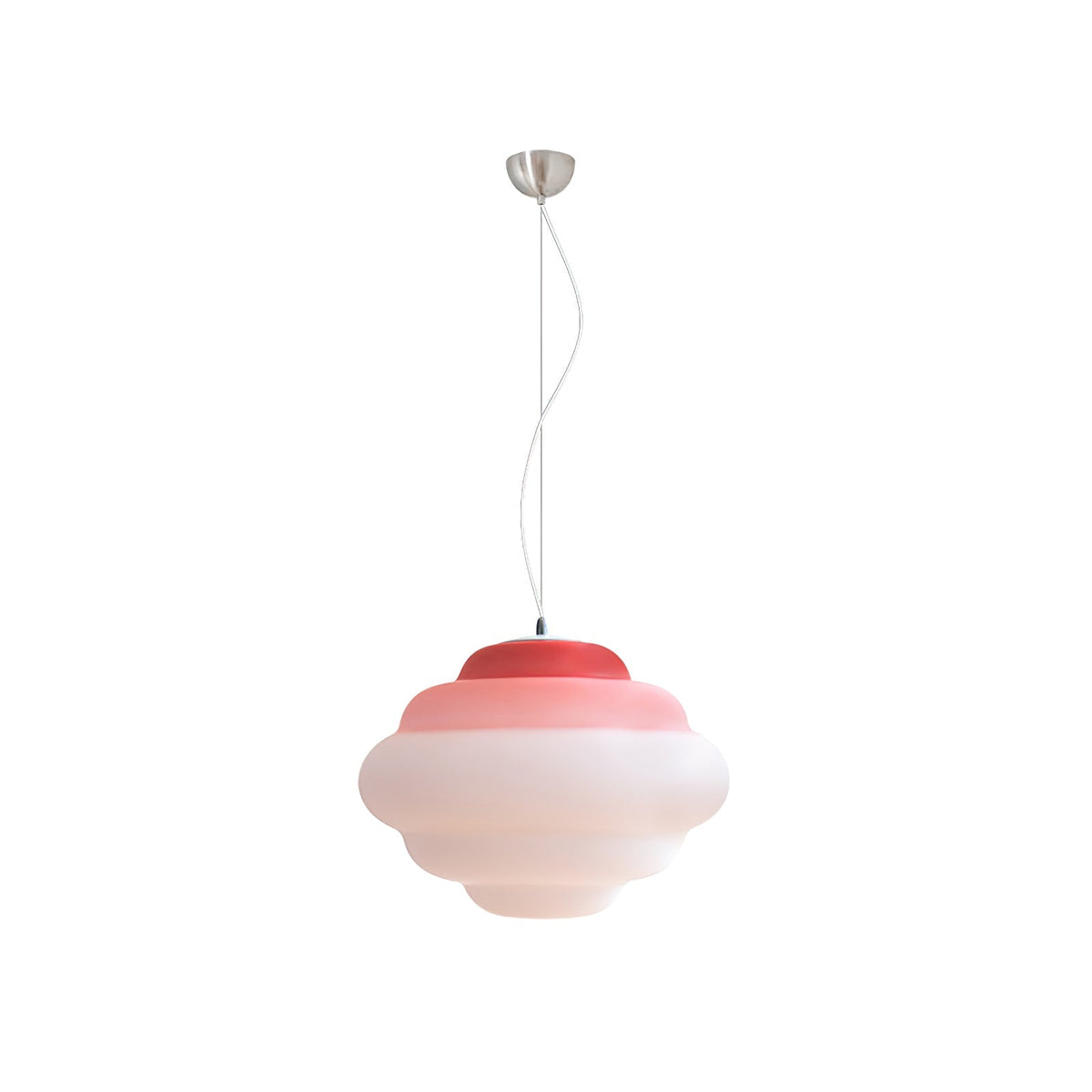 Eurvenara Premium Noordse kunst hanglamp met wolkig glas