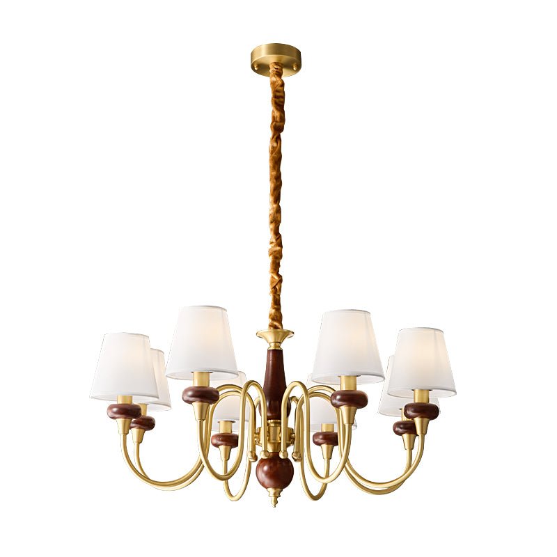 Zovena klassiek elegantie Vintage Stoffen Hout Kroonluchter