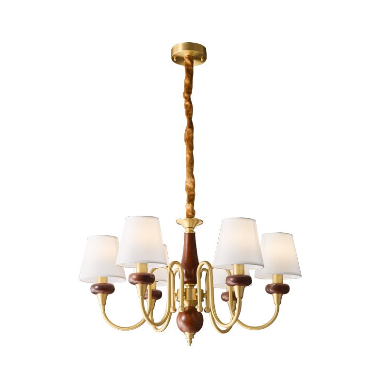 Zovena klassiek elegantie Vintage Stoffen Hout Kroonluchter