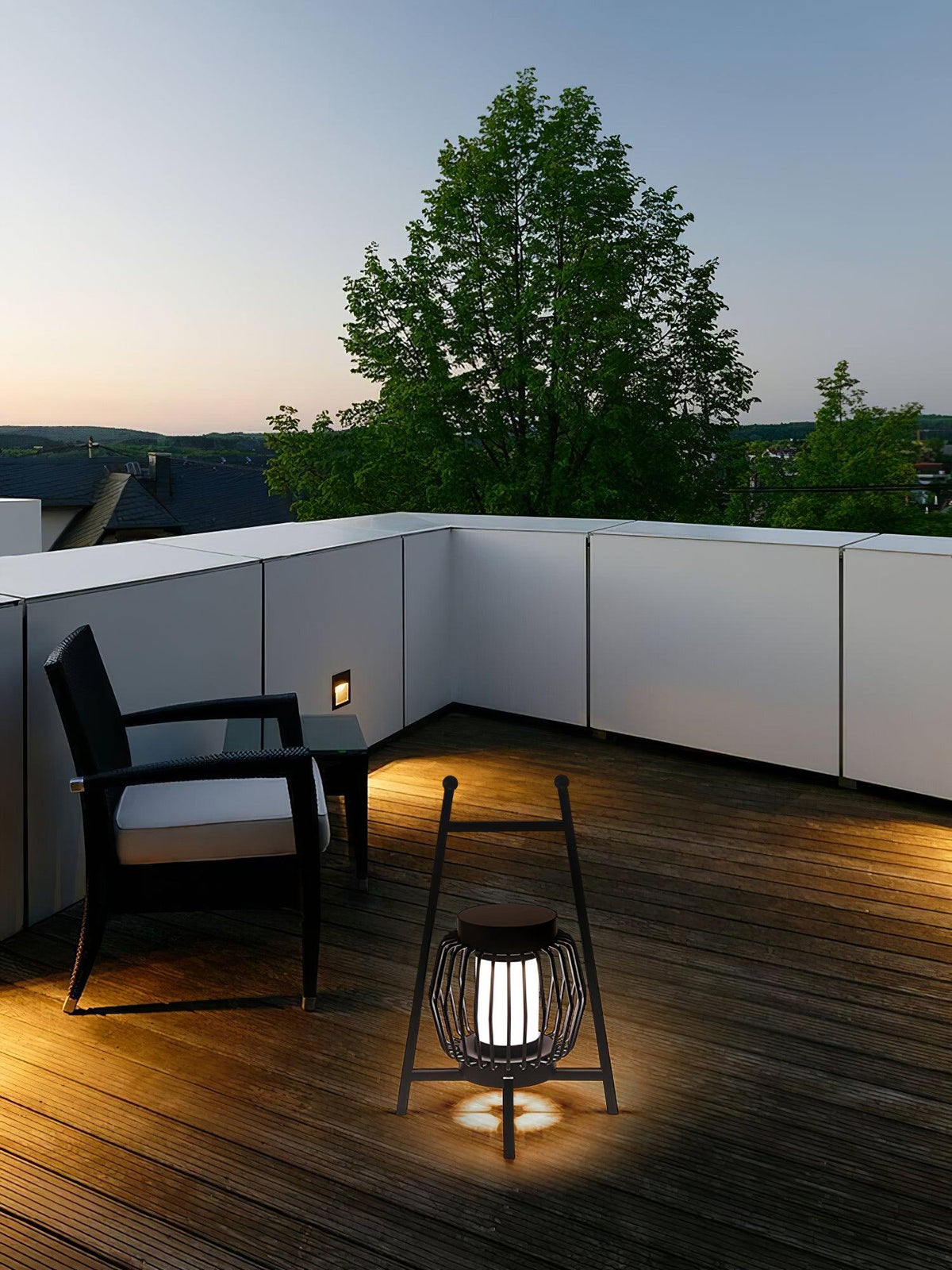 Vithair Oriental vloerlamp van hout voor buiten