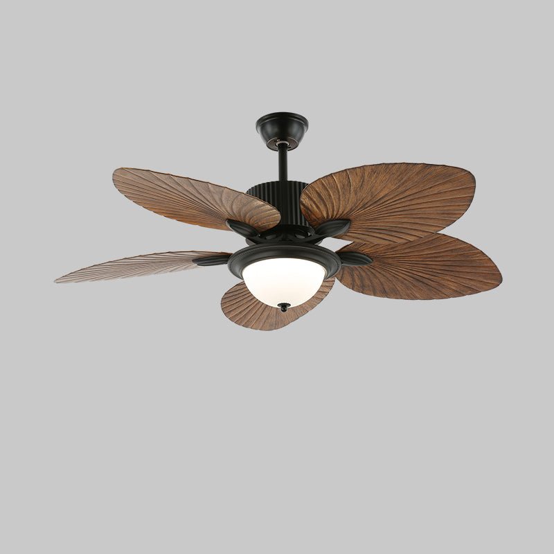 Virel Tropical hout plafondventilator met verlichting