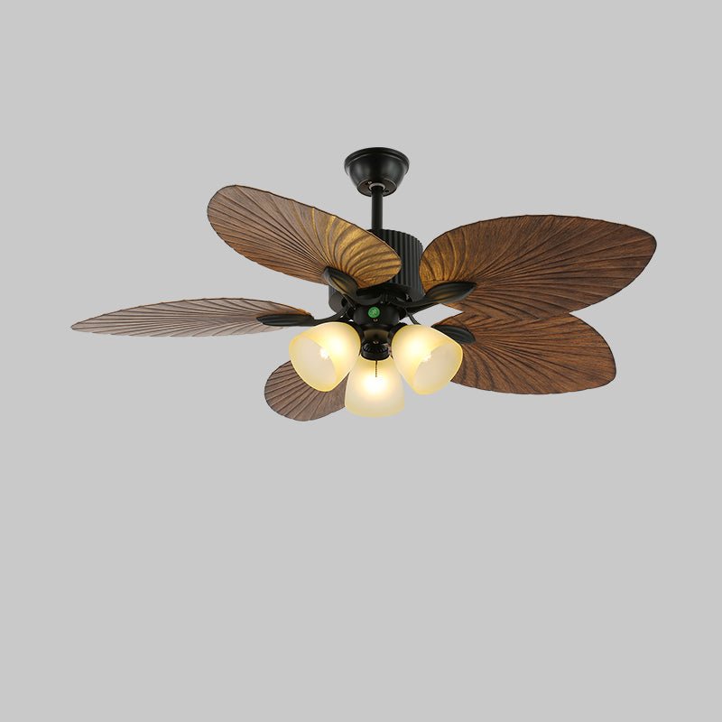 Virel Tropical hout plafondventilator met verlichting
