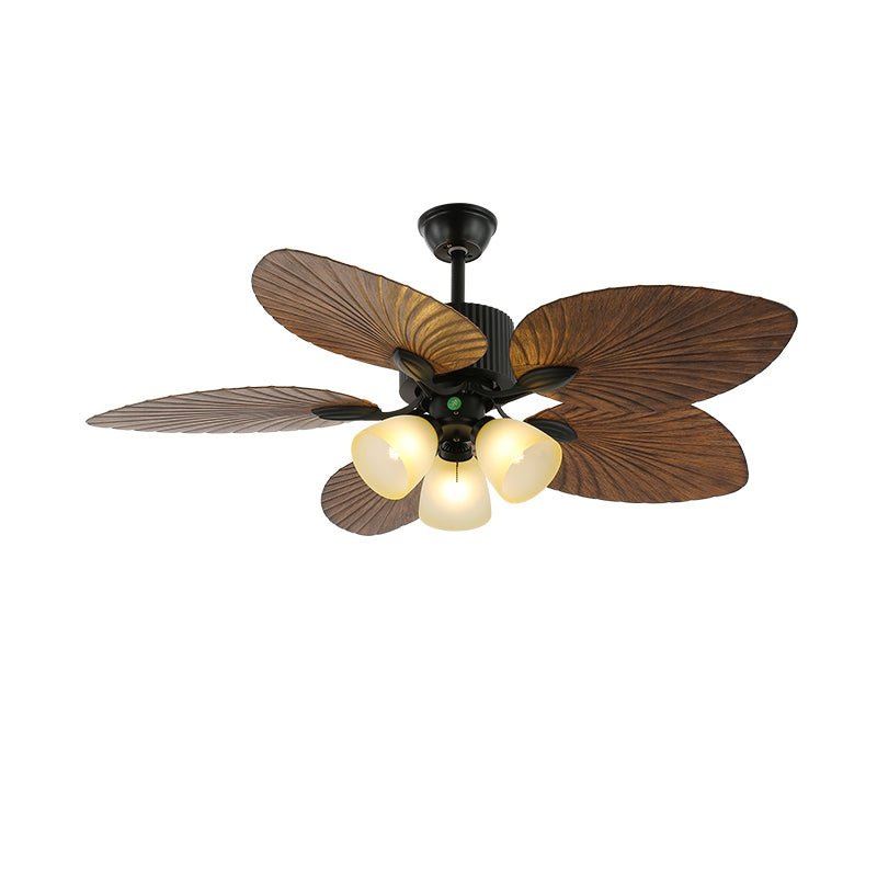 Virel Tropical hout plafondventilator met verlichting