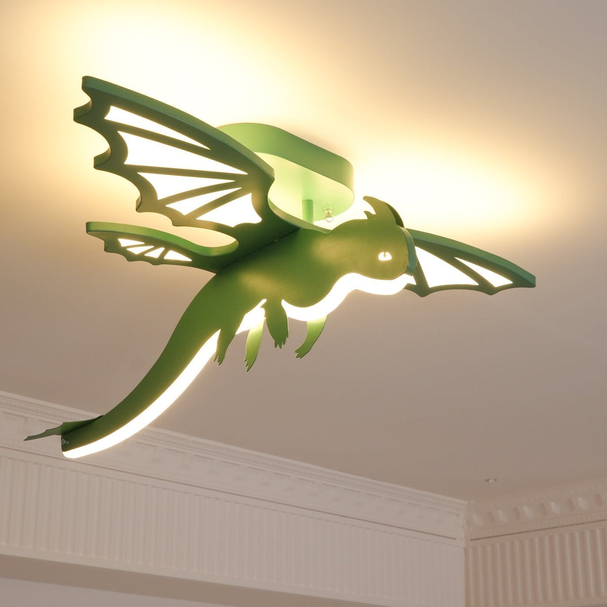Miriora plafondlamp Groen Dinosaurus LED