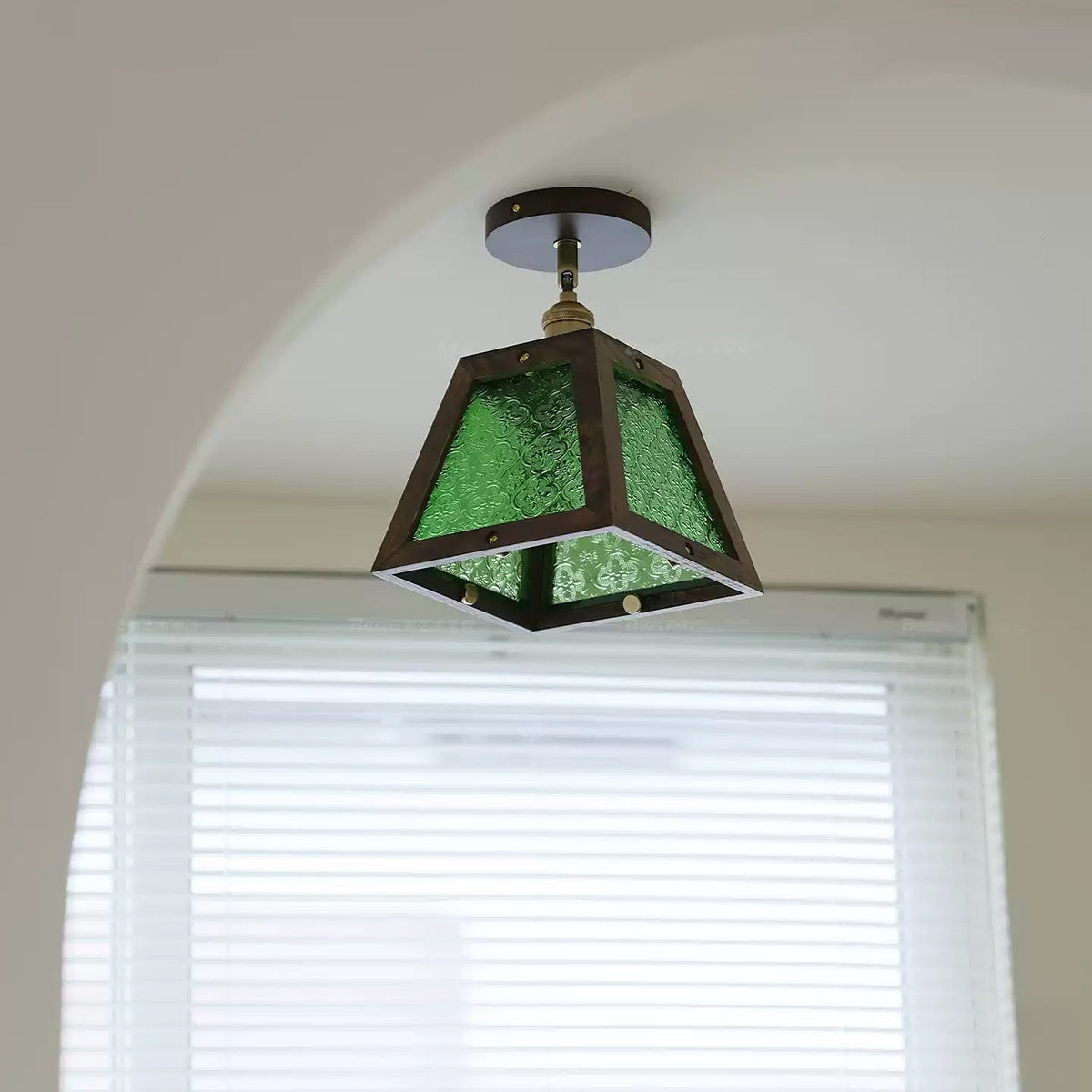 Edmund Groen gepatenteerd glas plafondlamp