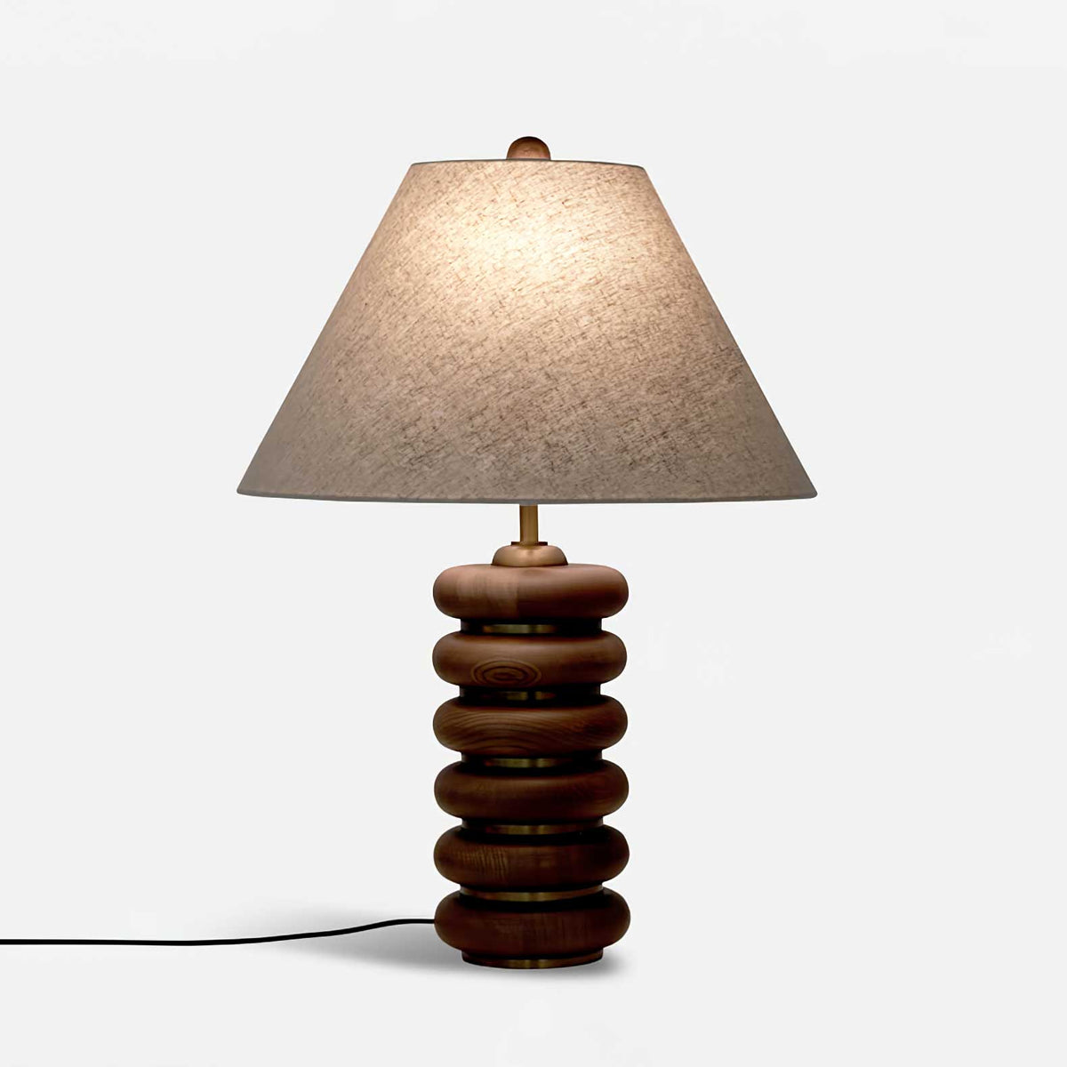 Rinalia Minimalistische tafellamp van walnoot