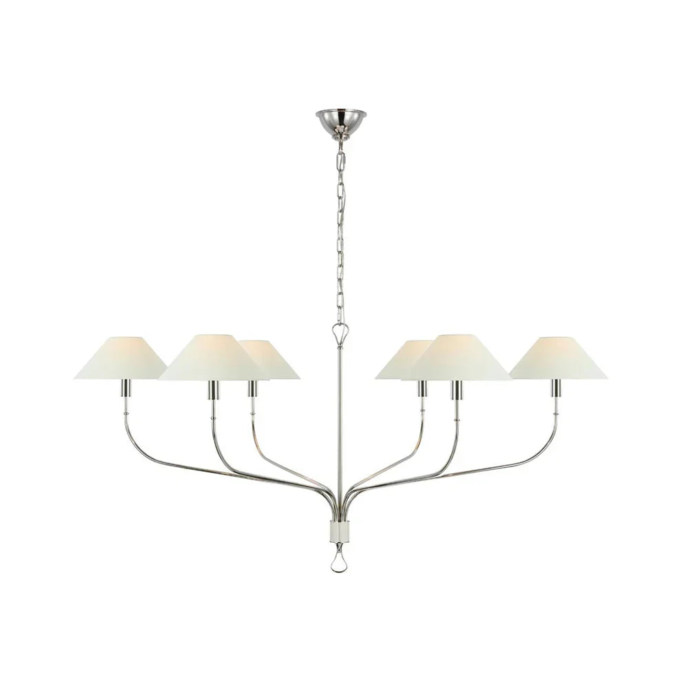 Alessio Vintage Luxe Messing Stof Kroonluchter Lampenkap Woonkamer Eetkamer