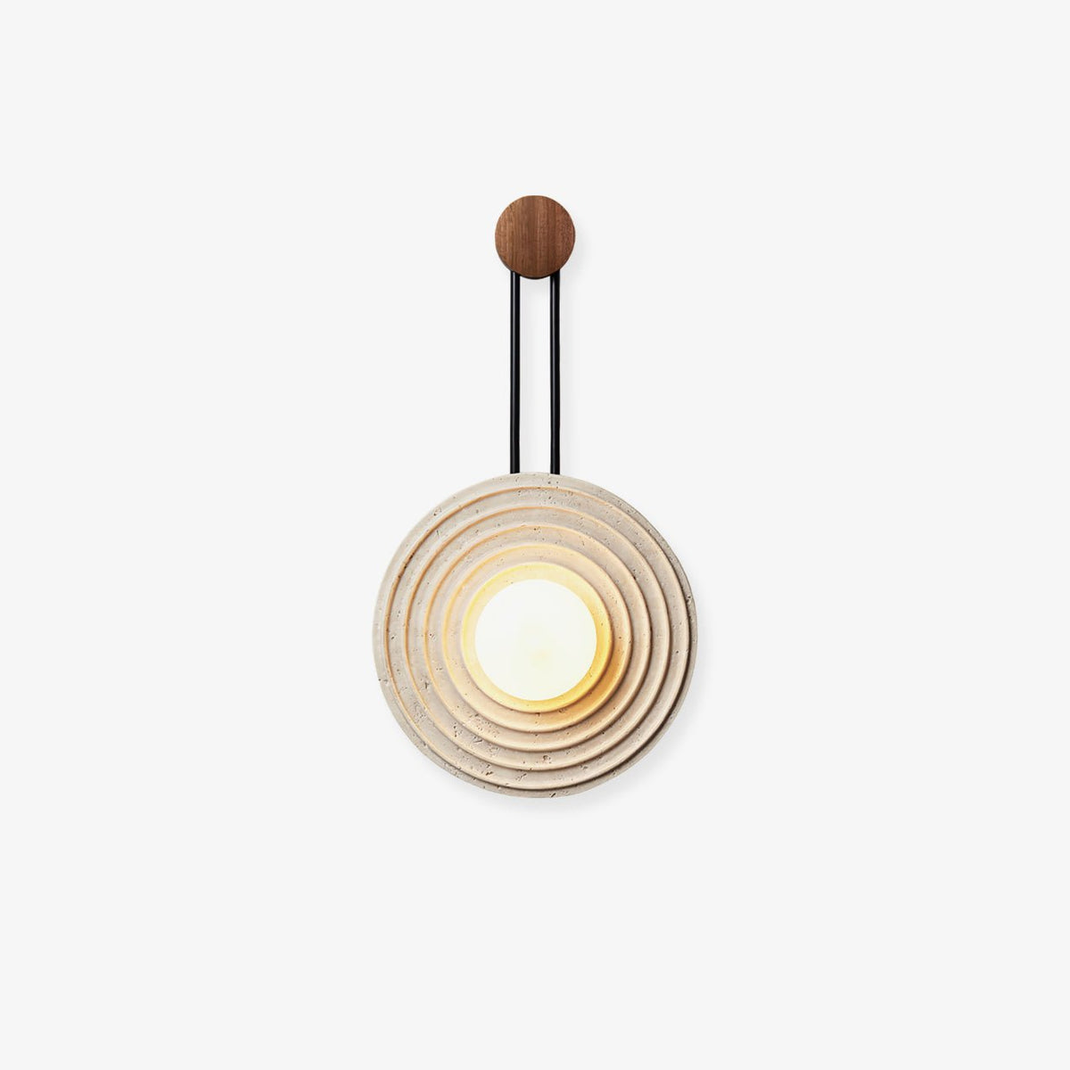 Isoror Spiral-Ring travertin wandlamp