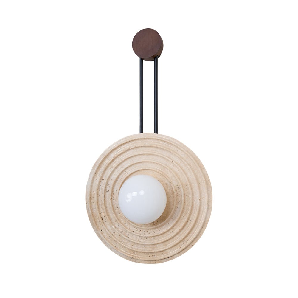 Isoror Spiral-Ring travertin wandlamp