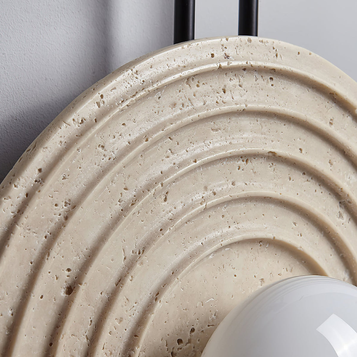 Isoror Spiral-Ring travertin wandlamp