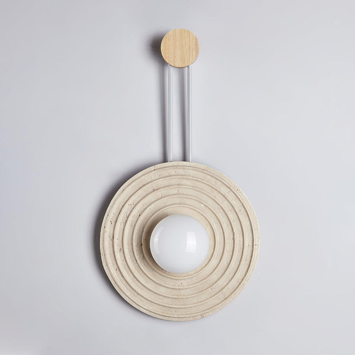 Isoror Spiral-Ring travertin wandlamp