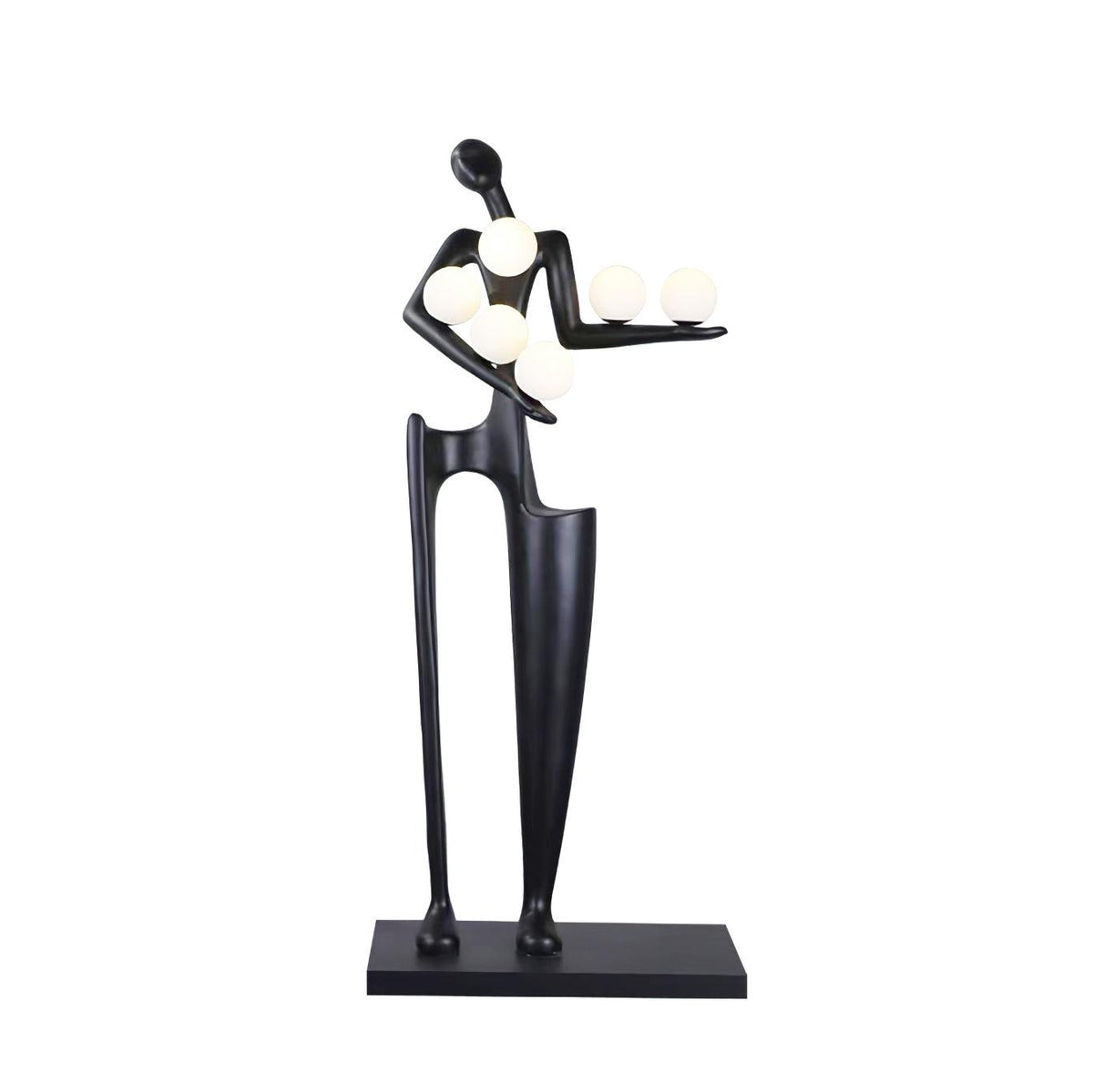 Viraeette kunststof vloerlamp in artistiek ontwerp