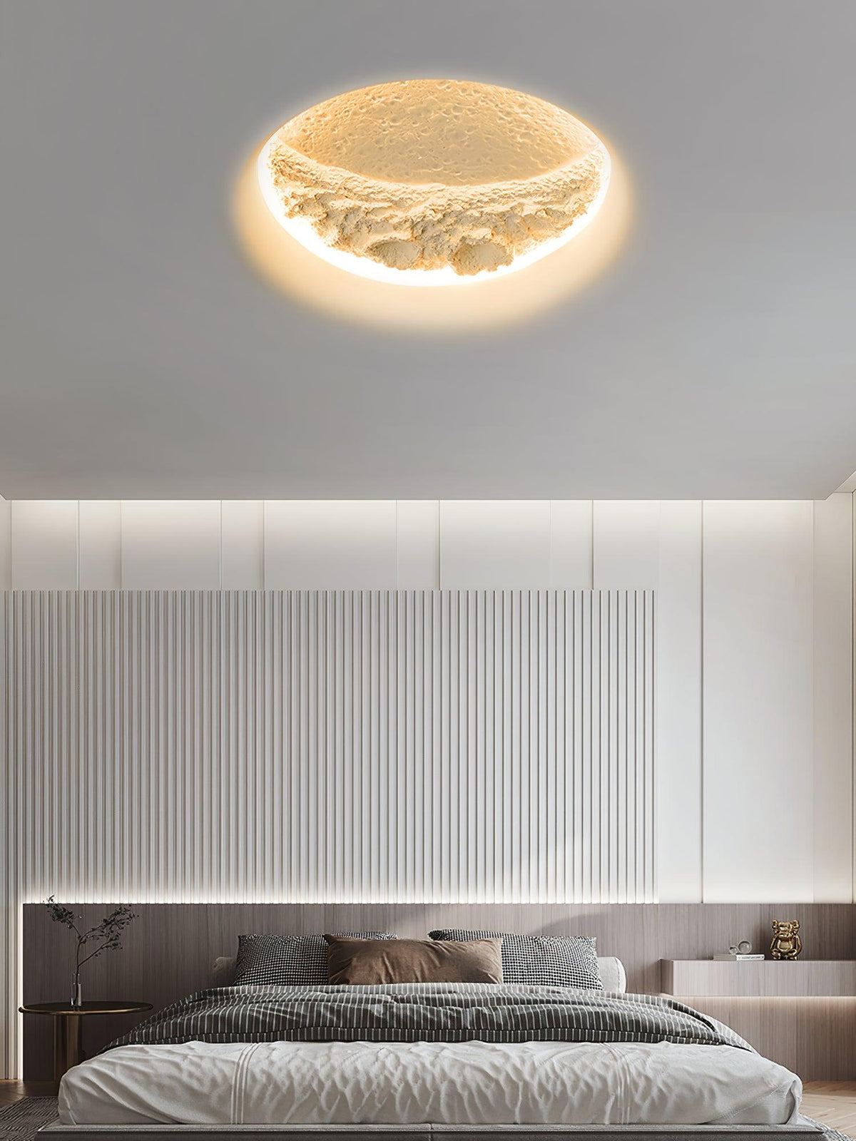 Elaisaine wandlamp Gips Maan