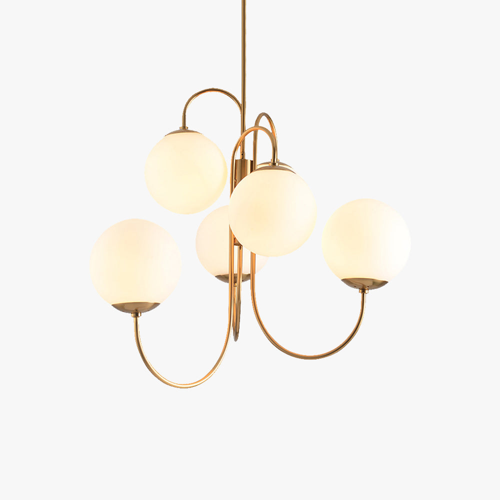 Valentina Luxueus LED Kroonluchter Glas Metaal Woonkamer Slaapkamer