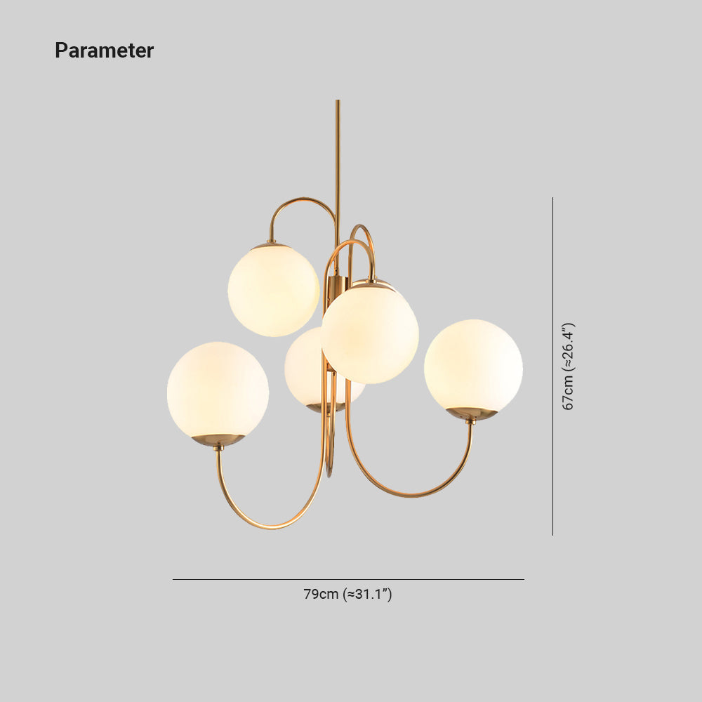 Valentina Luxueus LED Kroonluchter Glas Metaal Woonkamer Slaapkamer