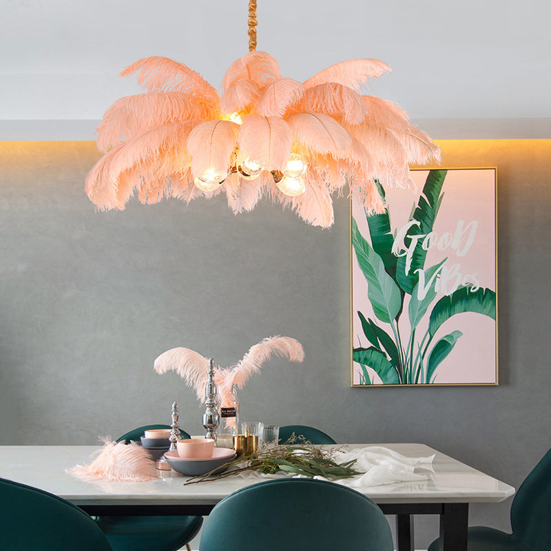 O'Moore Scandinavische Luxe Hanglampen Messing Veren Slaapkamer
