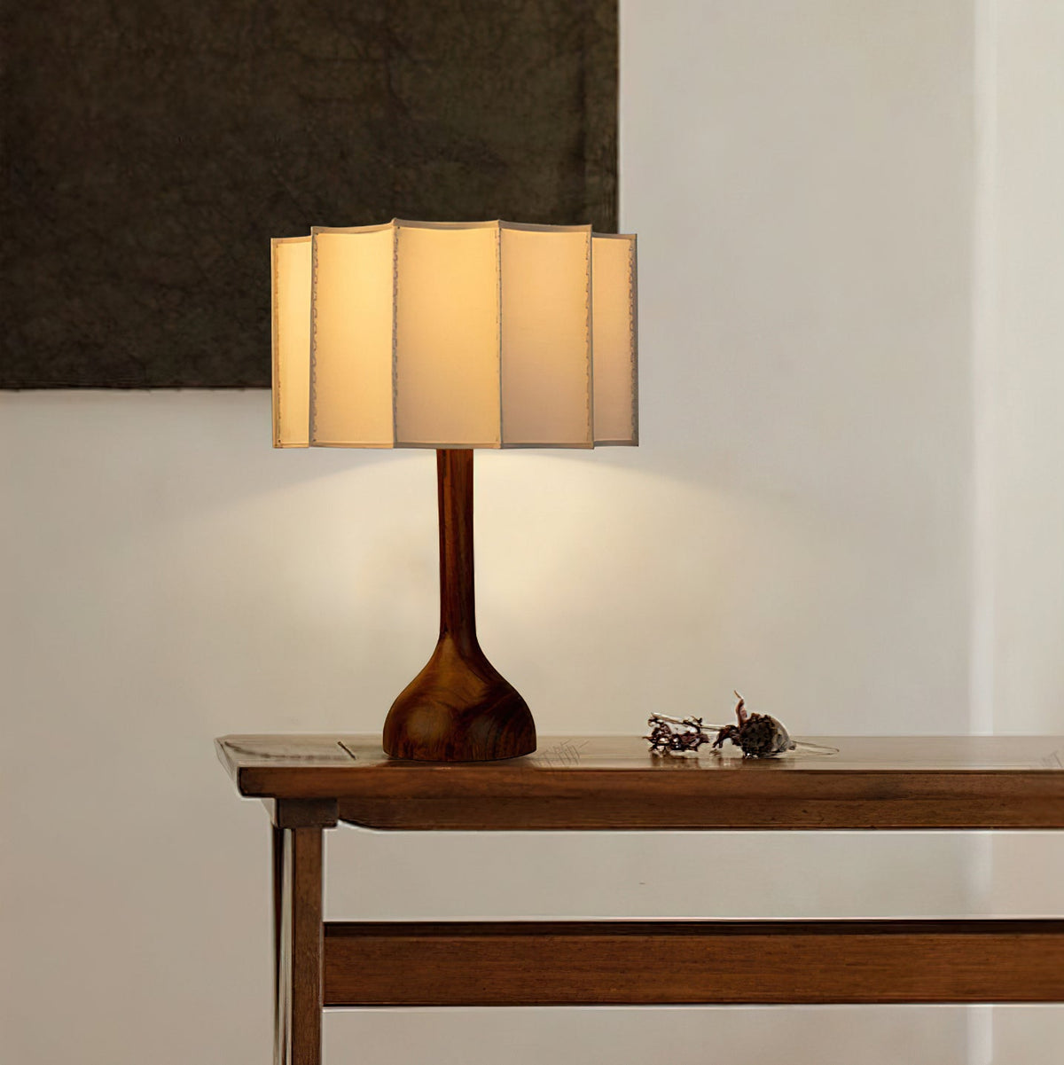 Livenq Houten Stoffen Retro tafellamp