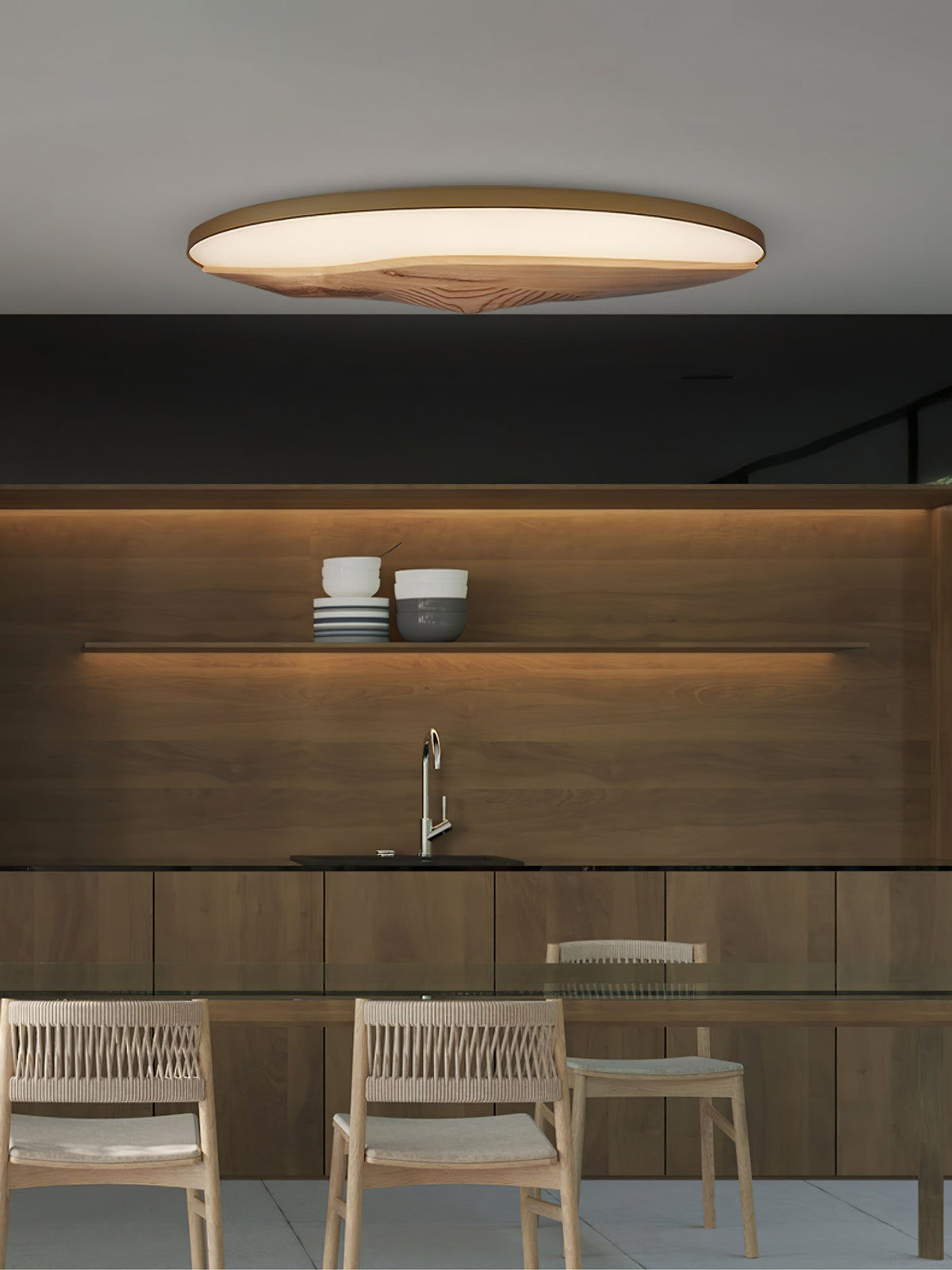 Vishaarae Scandi houten plafondlamp