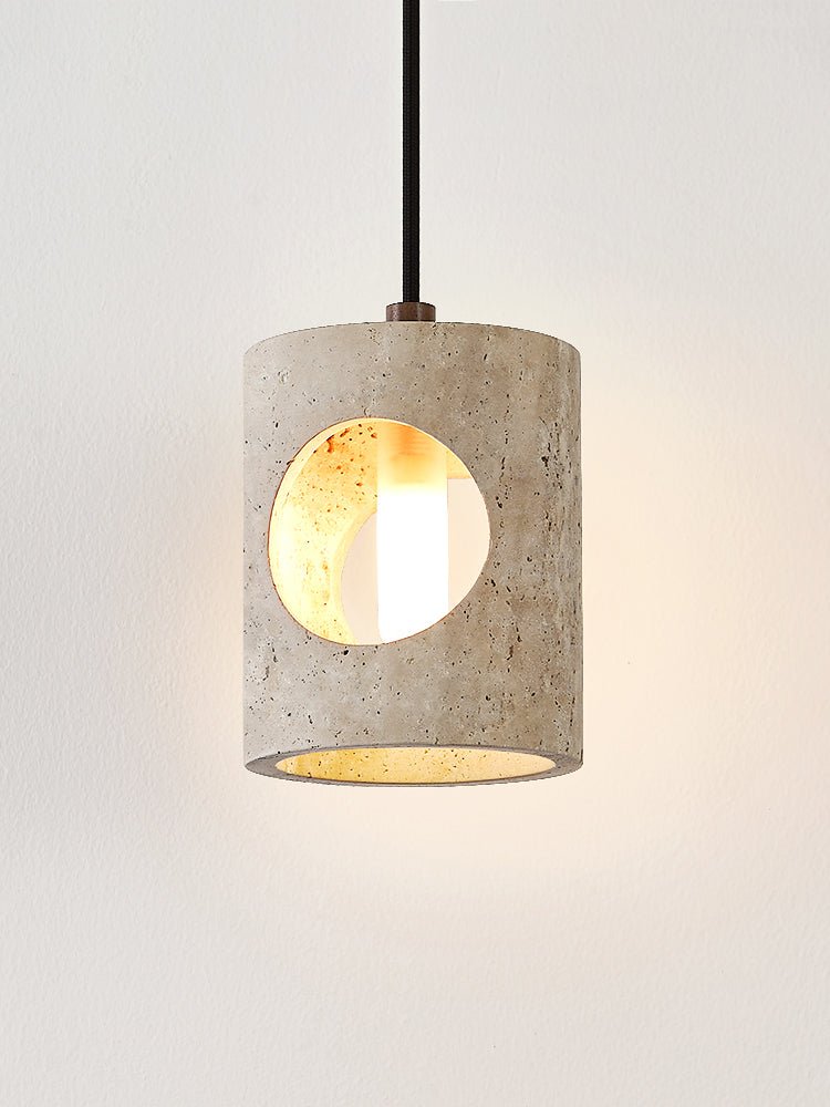 Ula hanglamp met gele travertin