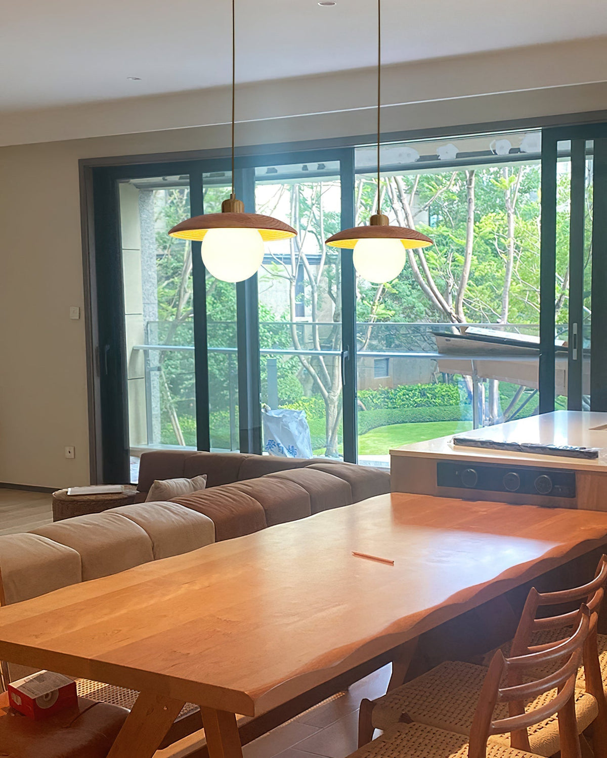 Cirisena hanglamp walnootkleur