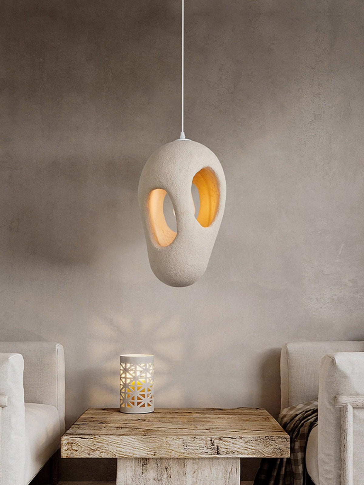 Evenu Beige artistieke hanglamp