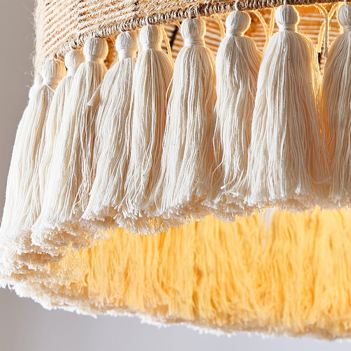 Boho handgeweven jute hanglamp