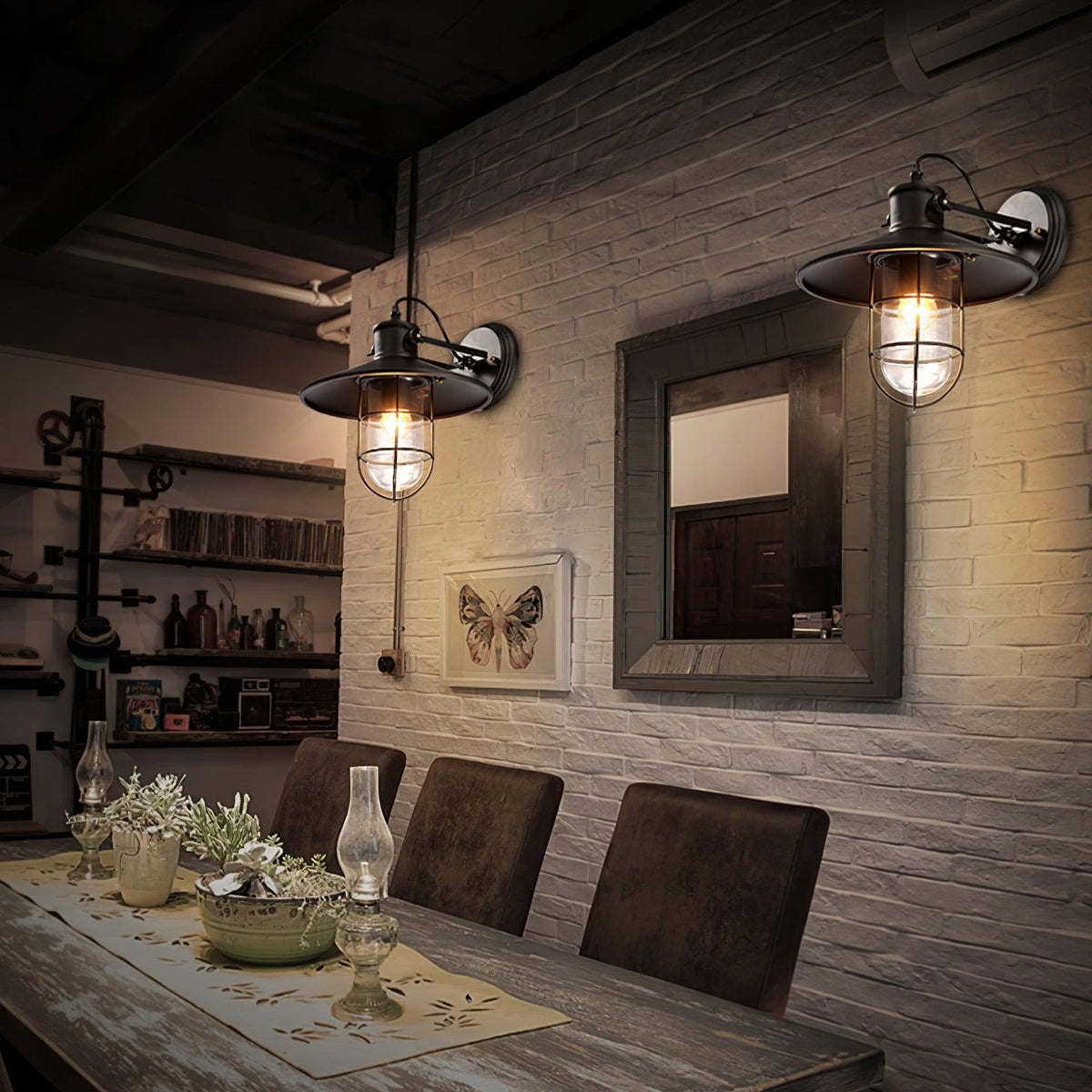 Eiraniella Abnormal Harbour Industriële wandlamp van glas