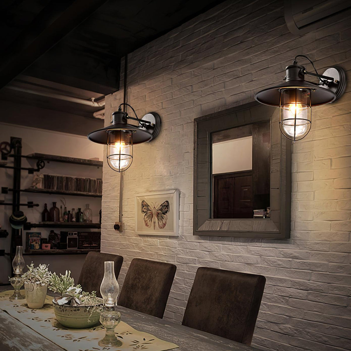Eiraniella Abnormal Harbour Industriële wandlamp van glas