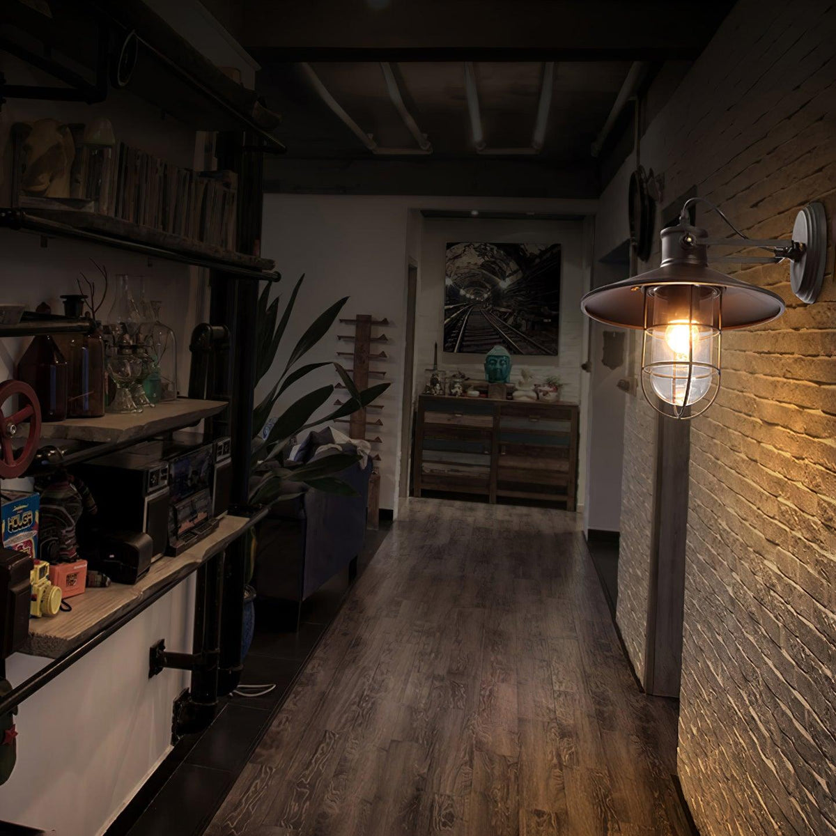 Eiraniella Abnormal Harbour Industriële wandlamp van glas