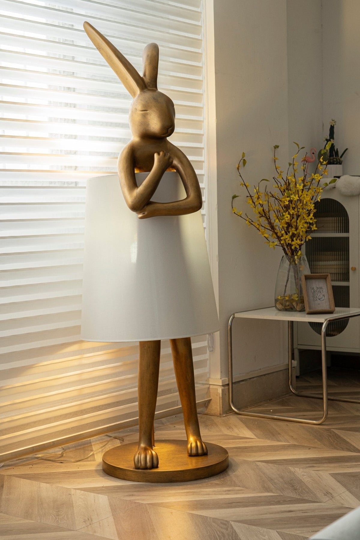 Sedr Luxe vloerlamp met silhouet van een konijn