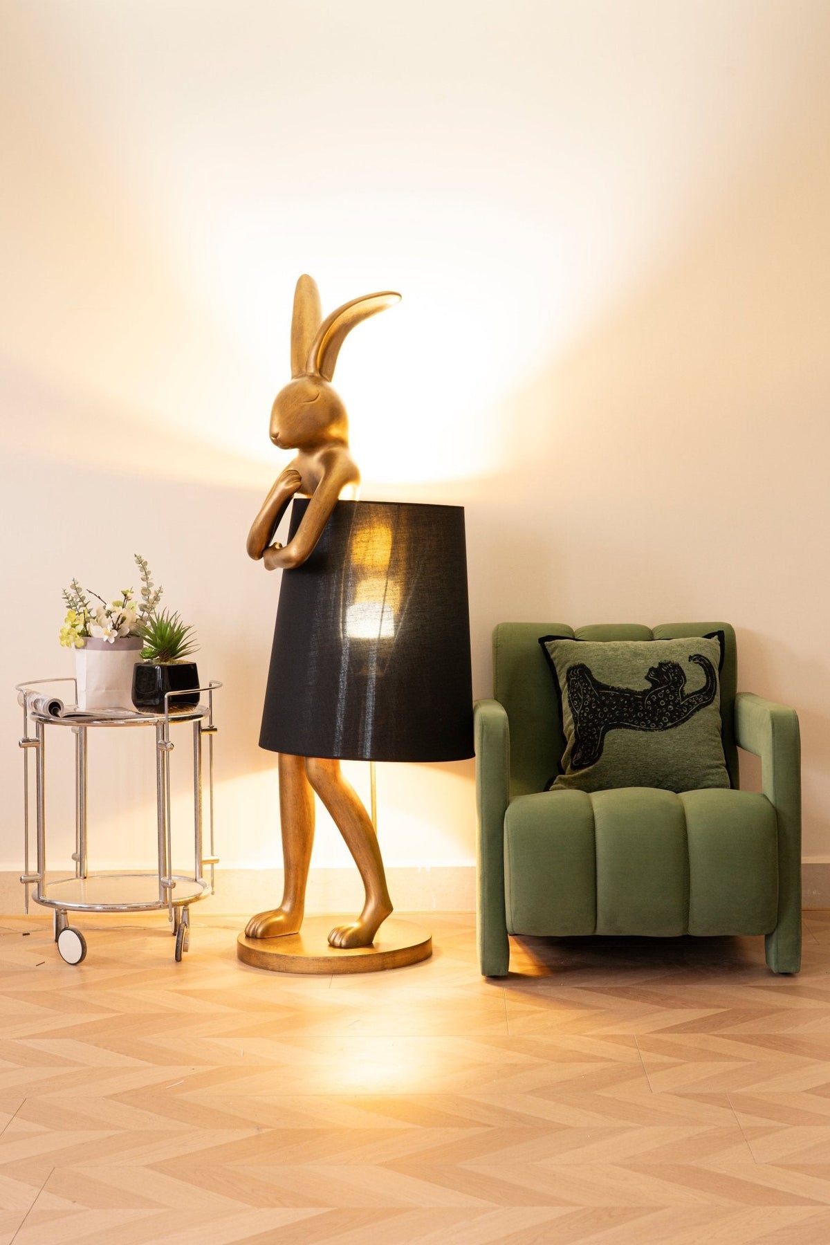 Sedr Luxe vloerlamp met silhouet van een konijn