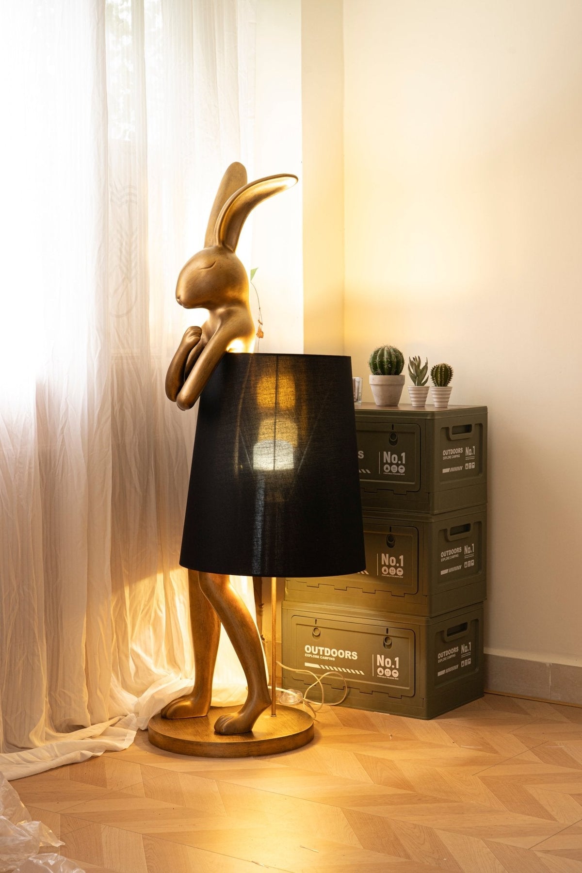 Sedr Luxe vloerlamp met silhouet van een konijn