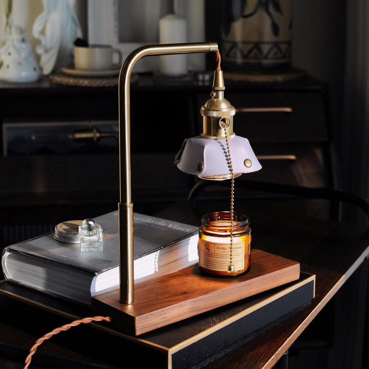 Clark Moderne tafellamp van hout