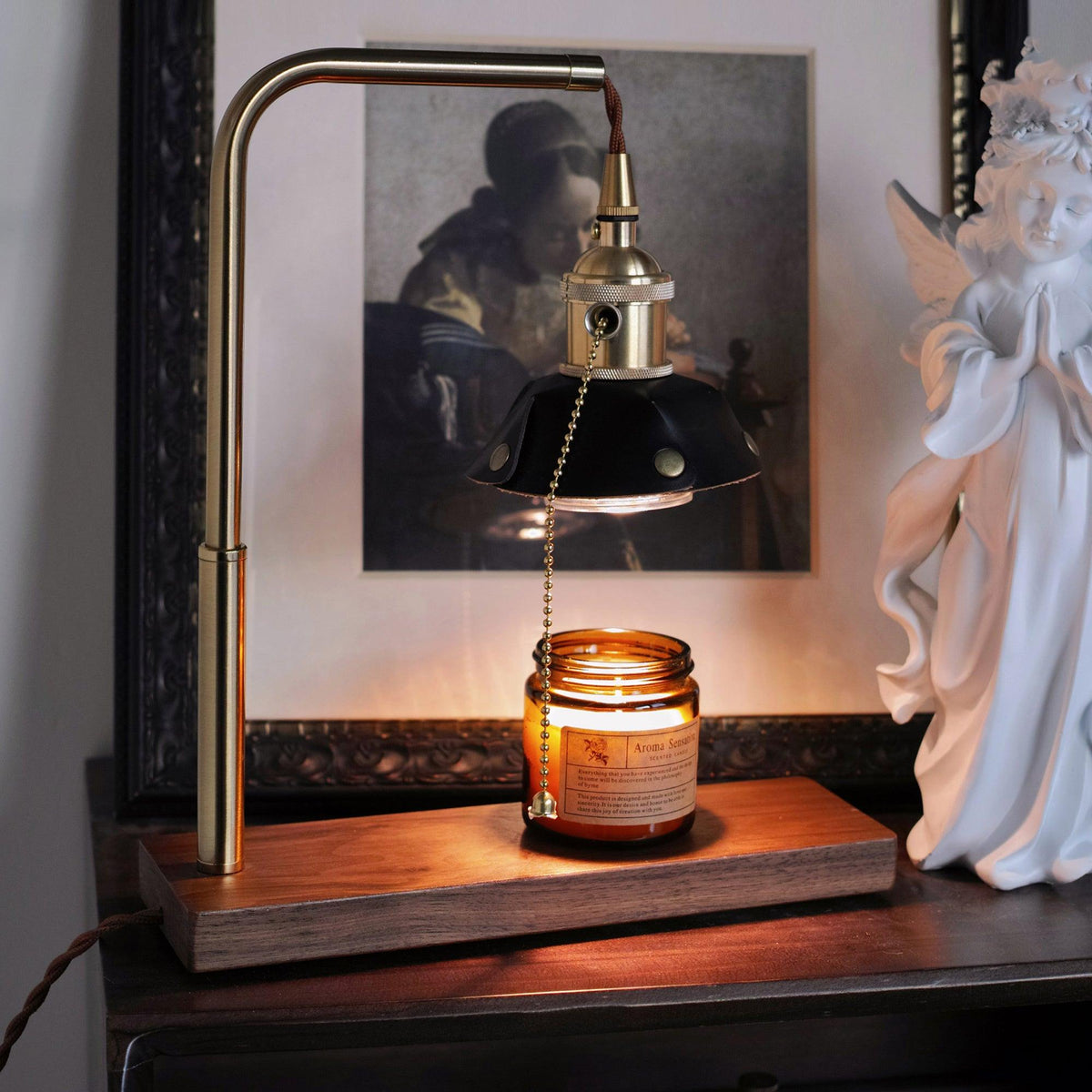 Clark Moderne tafellamp van hout