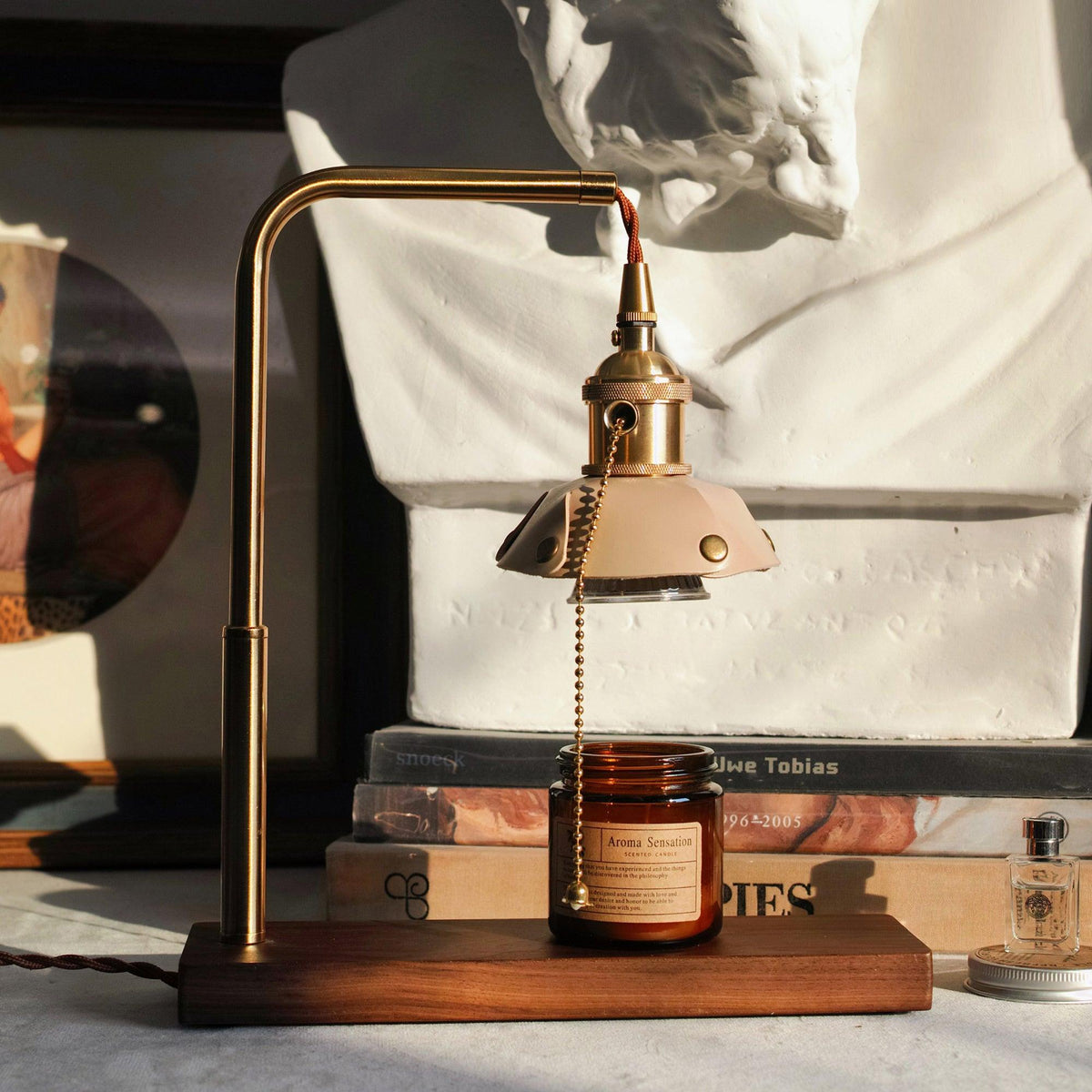 Clark Moderne tafellamp van hout